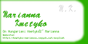 marianna kmetyko business card